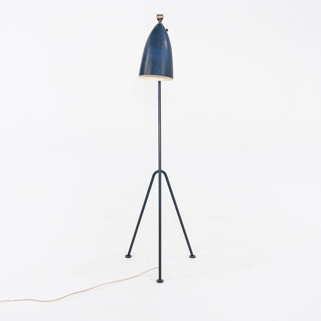 C. 1948 Greta Magnusson Grossman for Bergborn G-33 Grasshopper Floor Lamp Blue For Sale 1
