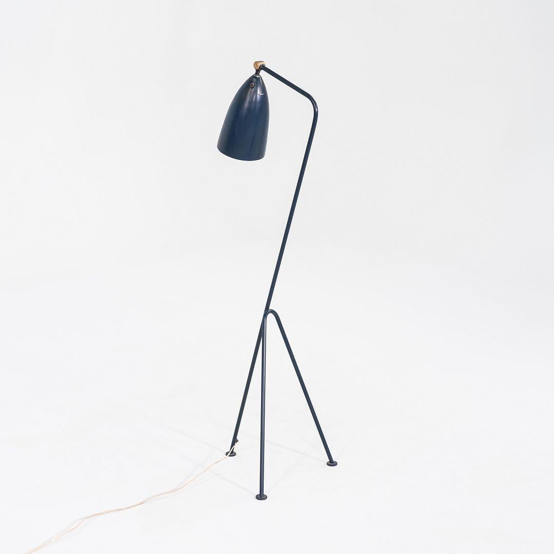 C. 1948 Greta Magnusson Grossman for Bergborn G-33 Grasshopper Floor Lamp Blue For Sale 2