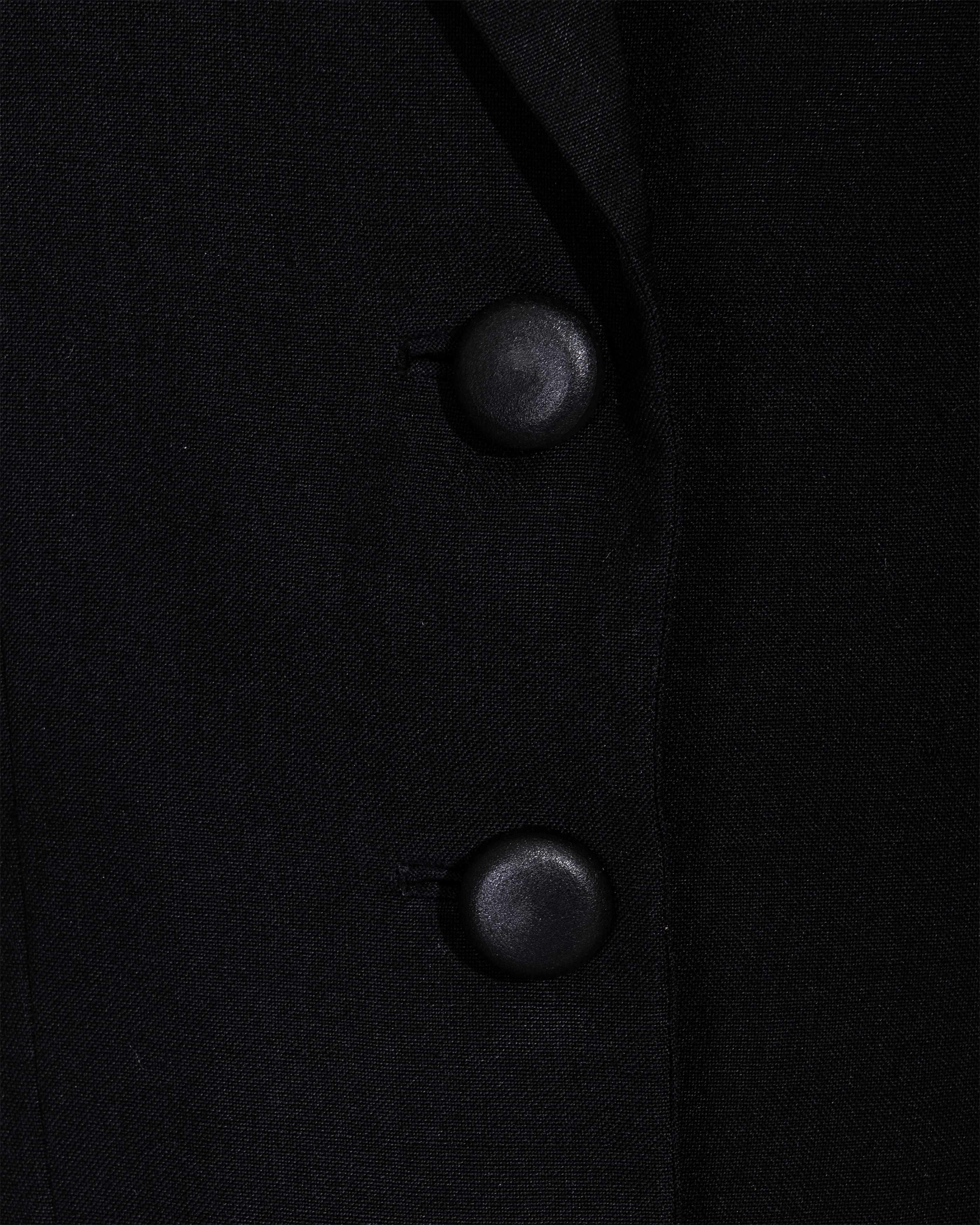 c. 1950 Christian Dior 'New Look' Black Wool Jacket For Sale 1