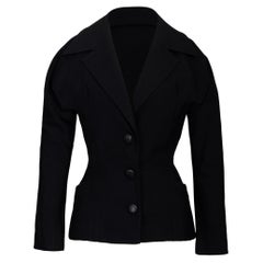 c. 1950 Christian Dior 'New Look' Jacke aus schwarzer Wolle
