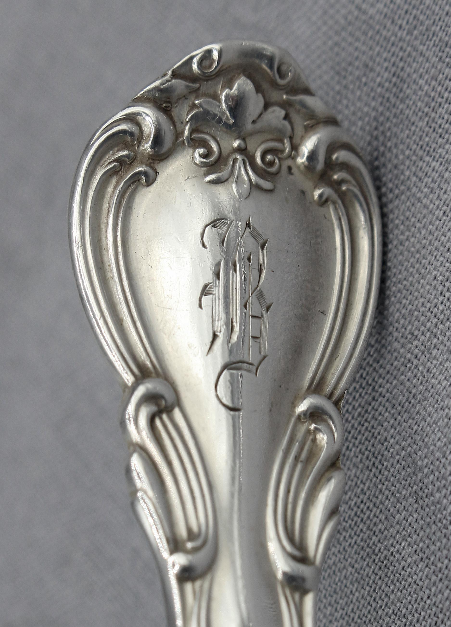 American c. 1950s-70s Assembled Set of 8 Chantilly Sterling Silver Iced Tea Spoons by Gor