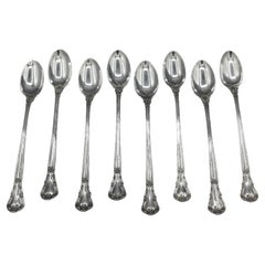 c. 1950s-70s Assembled Set of 8 Chantilly Sterling Silver Iced Tea Spoons by Gor