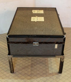c. 1950s Hartmann Skymate Suitcase on Custom Coffee Table Height Stand