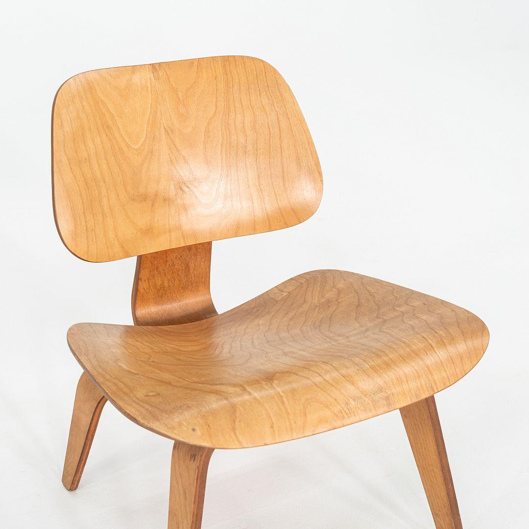 C. 1951 Pair of Herman Miller Eames LCW Lounge Chair in Calico Ash 5