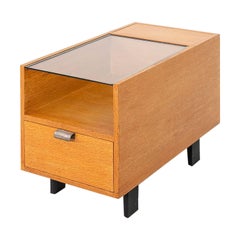 C. 1954 George Nelson For Herman Miller End Table/Cabinet With Glass Top
