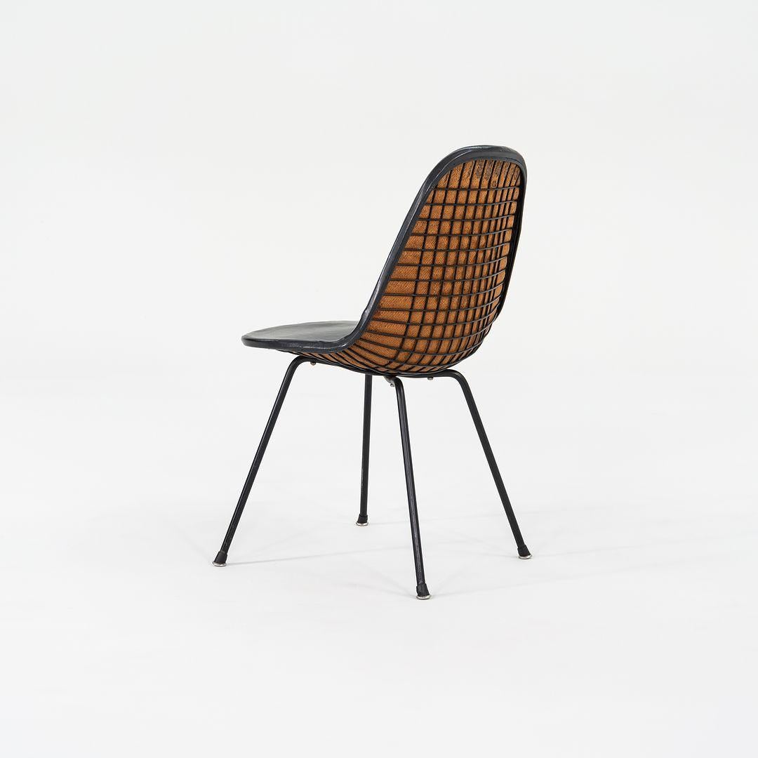 American C. 1954 Set of Four Charles & Ray Eames for Herman Miller DKX Wire Dining Chairs For Sale