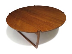 c. 1955 Peter Hvidt for France & Daverkosen Solid Teak Round Coffee Table
