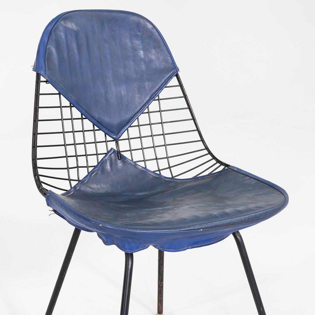 C. 1957 Herman Miller Eames Wire DKX-1 en acier noir avec Bikini Pad en vente 2