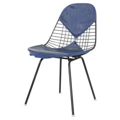 C. 1957 Herman Miller Eames Wire DKX-1 in Black Steel with Bikini Pad