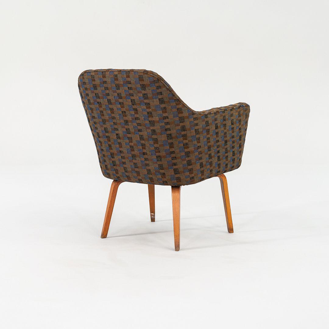 C. 1958 Coppia di poltrone da salotto Florence Knoll 84 ULB in tessuto e Wood in vendita 4