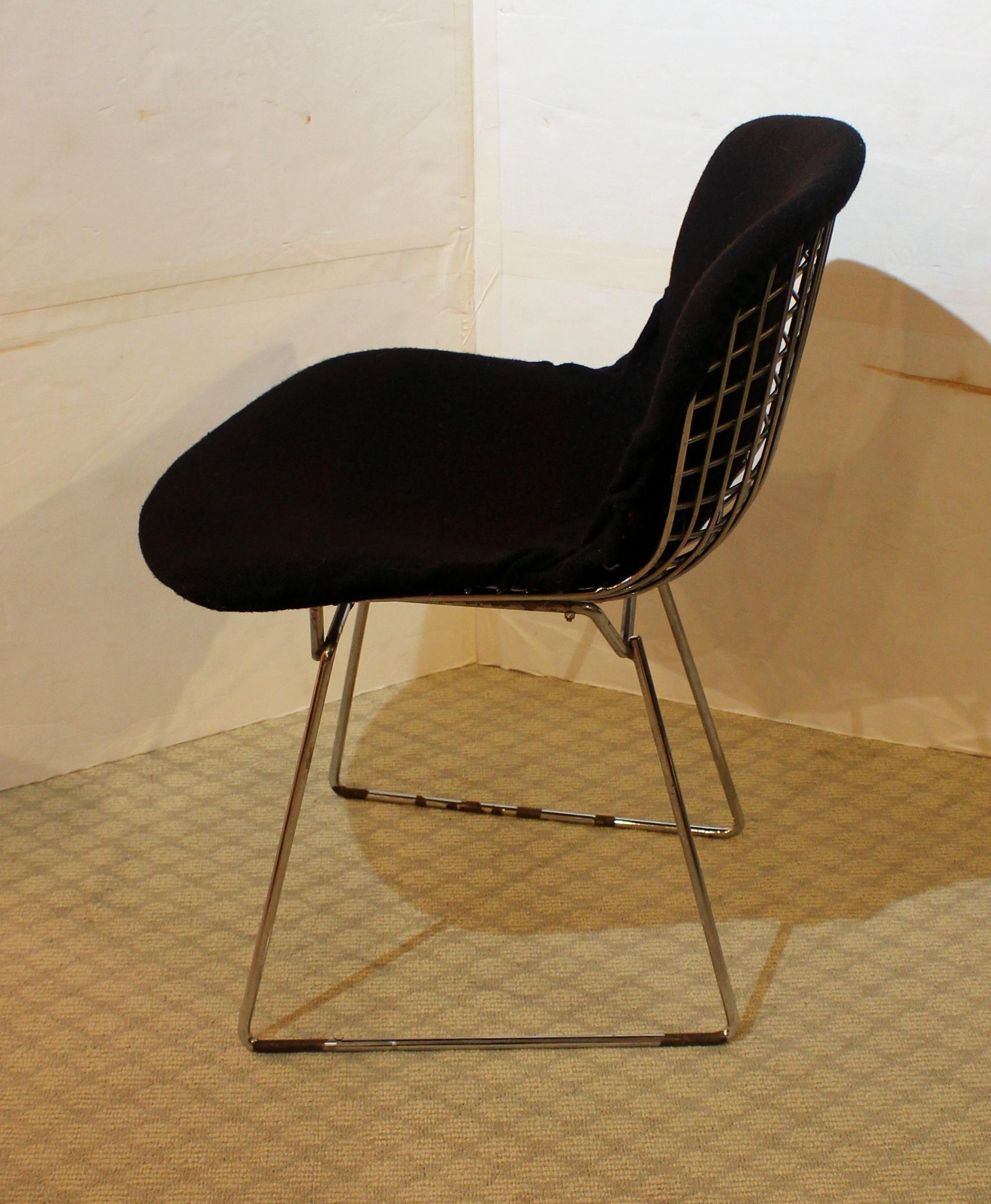 c. 1960-70 Set di 4 sedie Bertoia in acciaio cromato di Knoll In condizioni buone in vendita a Chapel Hill, NC