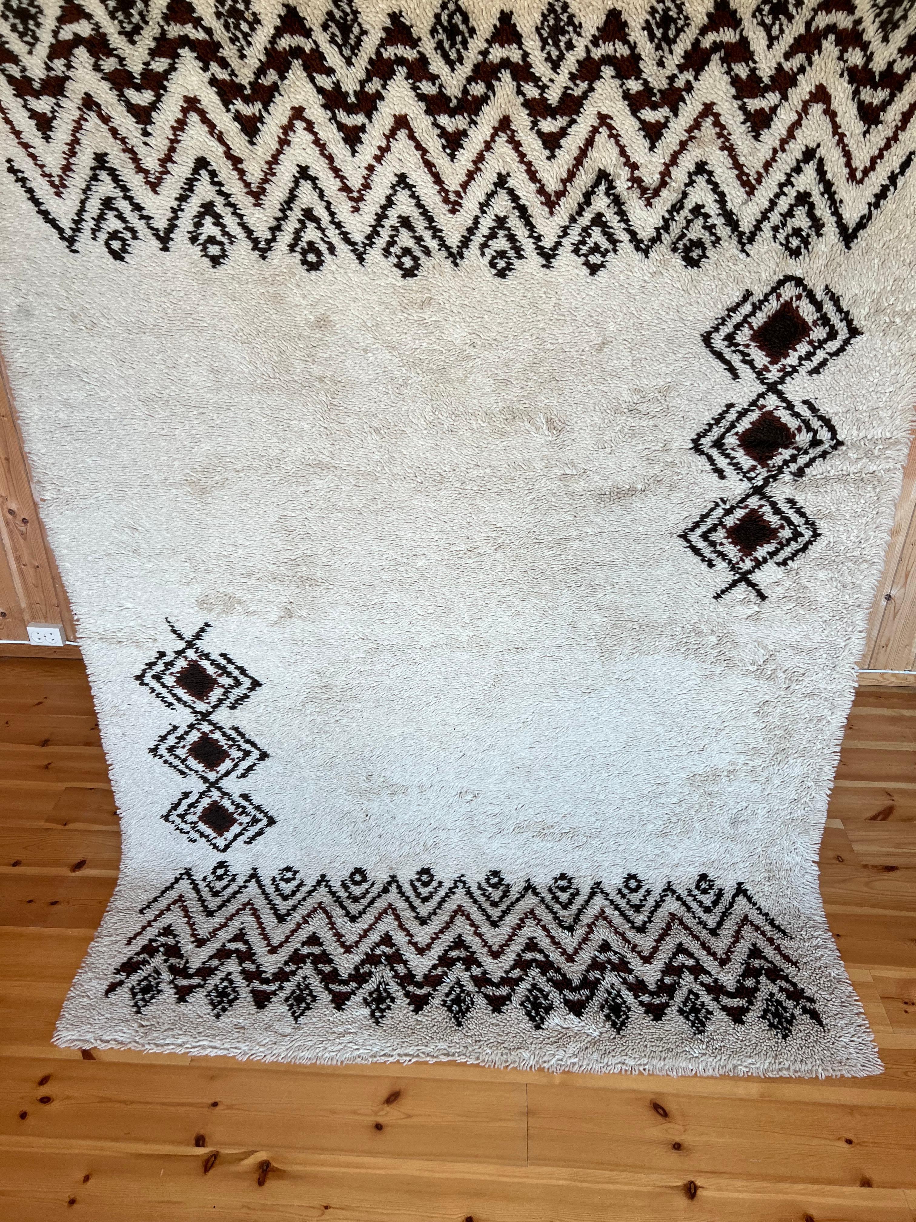 c. 1960/70s Danish Design Wool Rug, Scandinavian Mid-century Modern, 200x140 cm For Sale 6