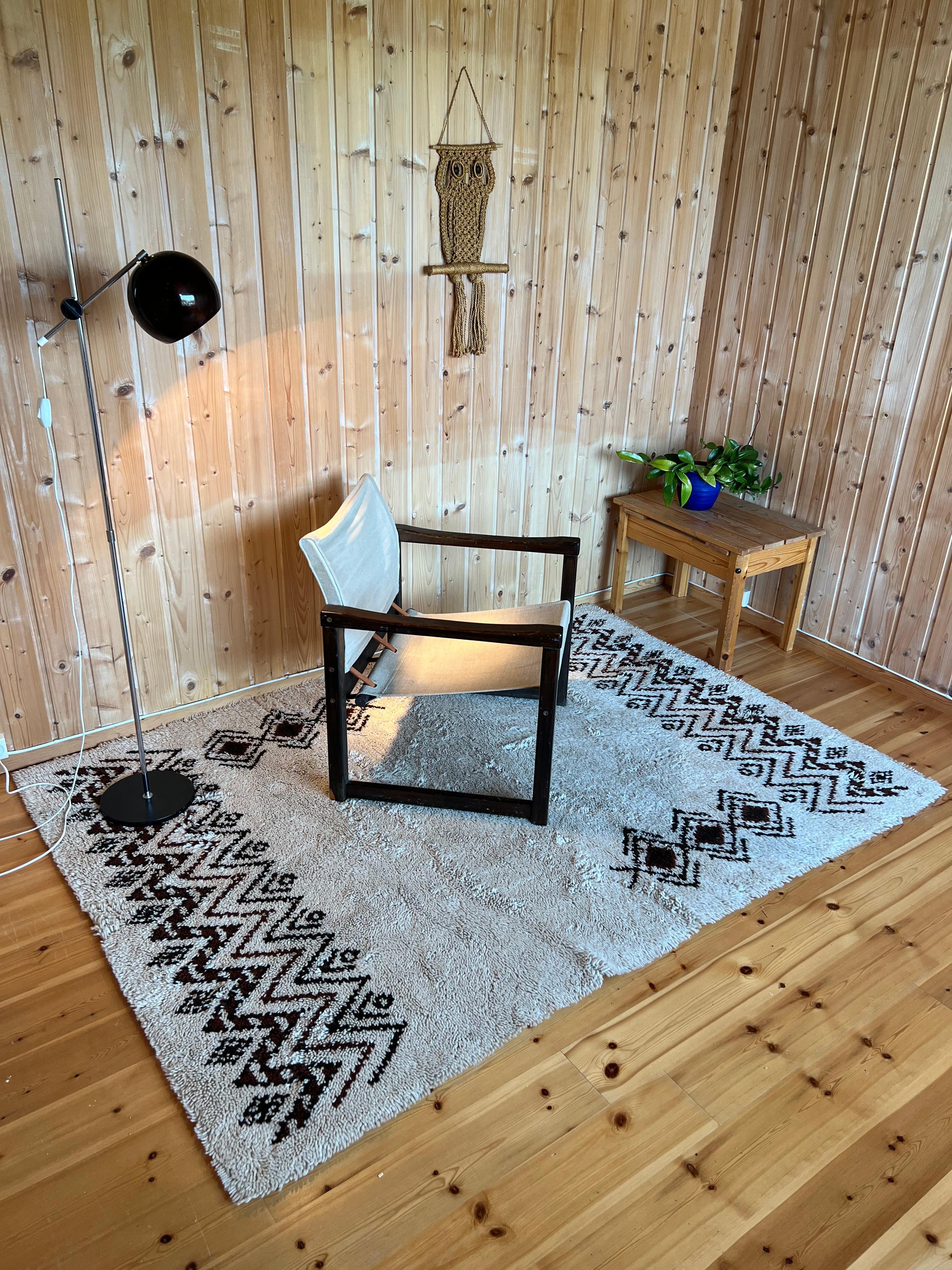 Scandinavian Modern c. 1960/70s Danish Design Wool Rug, Scandinavian Mid-century Modern, 200x140 cm For Sale