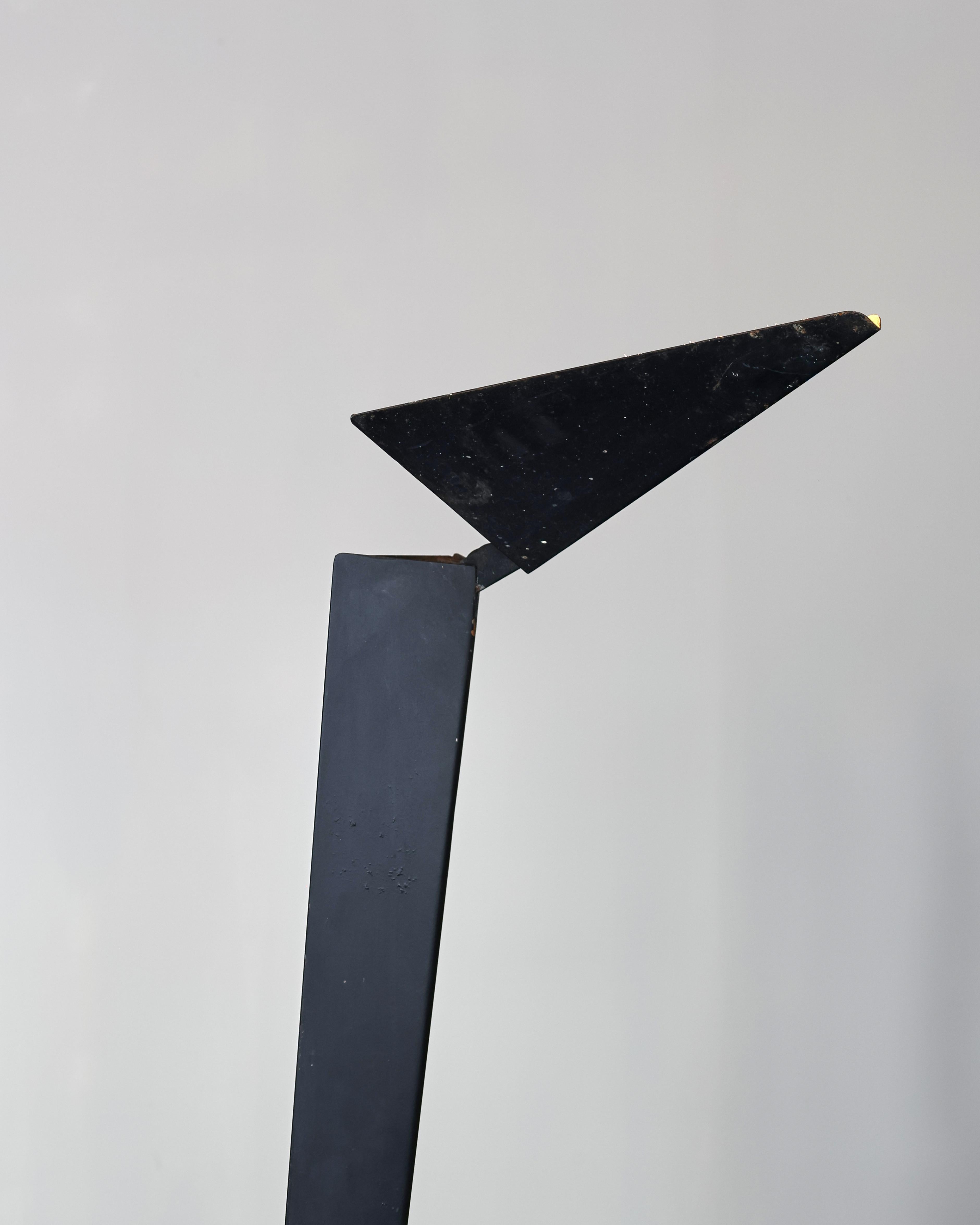C. 1960s Modernist Italian Steel Standard Lamp/Up lighter For Sale 3