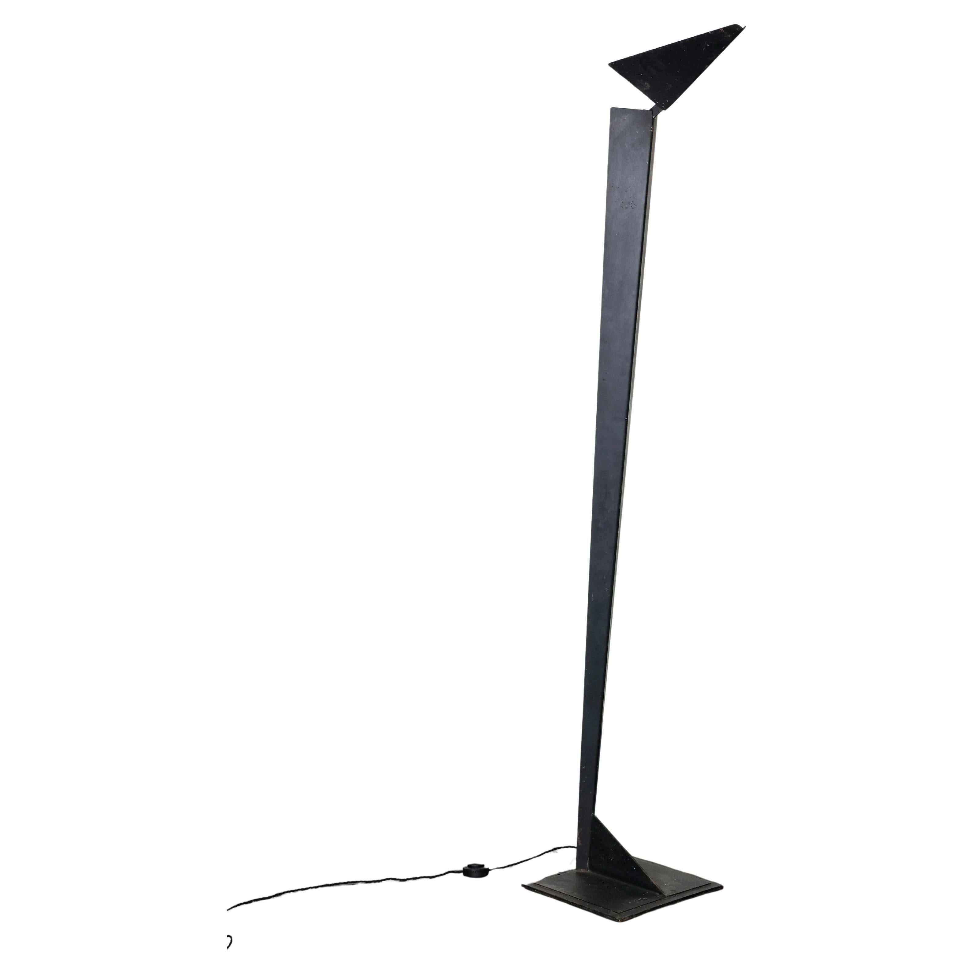 C. 1960s Modernist Italian Steel Standard Lamp/Up lighter For Sale