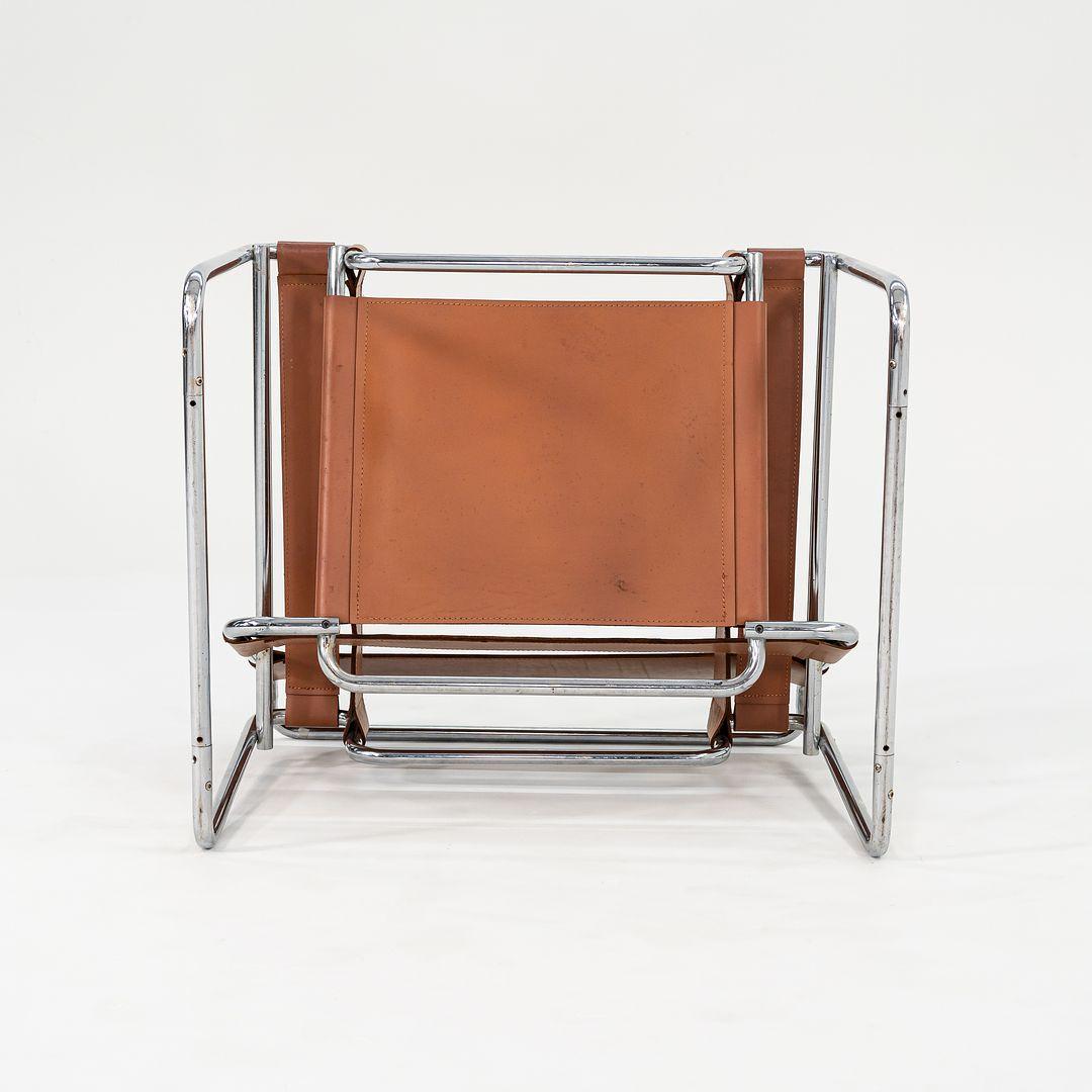 C. 1960s Wassily Lounge Chair by Marcel Breuer for Thonet Cognac Leather No. B3 4