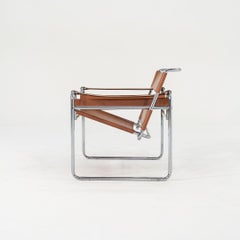C. 1960s Wassily Lounge Chair by Marcel Breuer for Thonet Cognac Leather No. B3