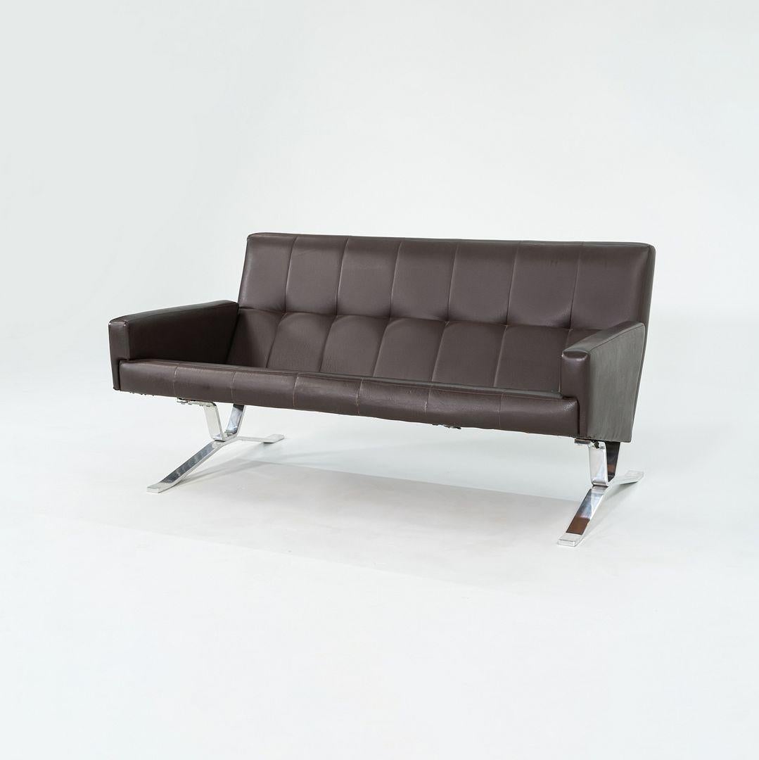 Modern C. 1966 Independent Suspension Group Brown Settee Sofa by Dave Woods For Sale