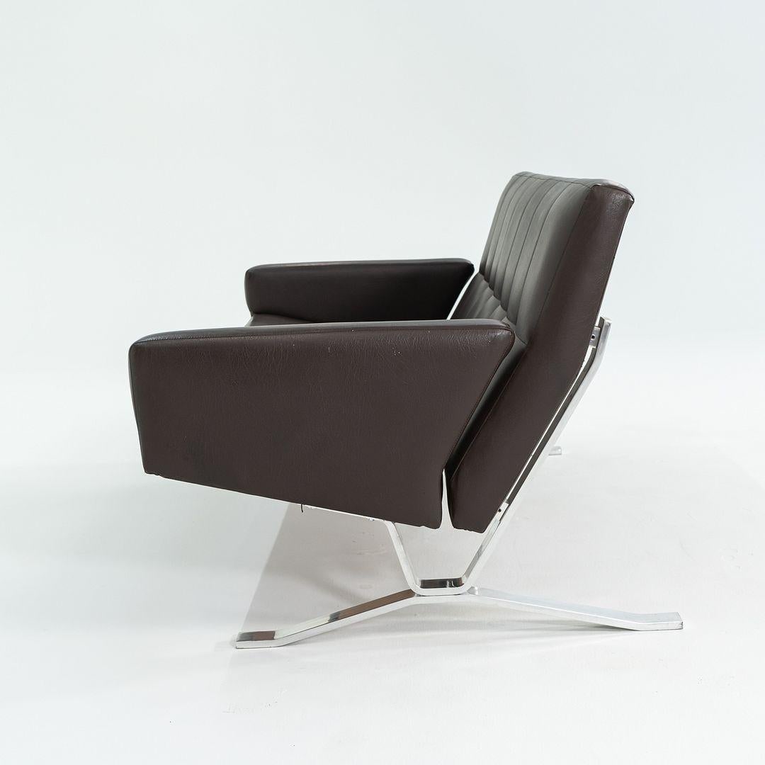 Steel C. 1966 Independent Suspension Group Brown Settee Sofa by Dave Woods For Sale