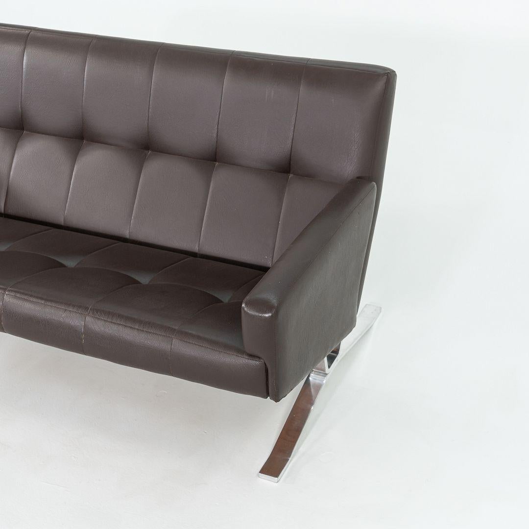 C. 1966 Independent Suspension Group Brown Settee Sofa by Dave Woods For Sale 1