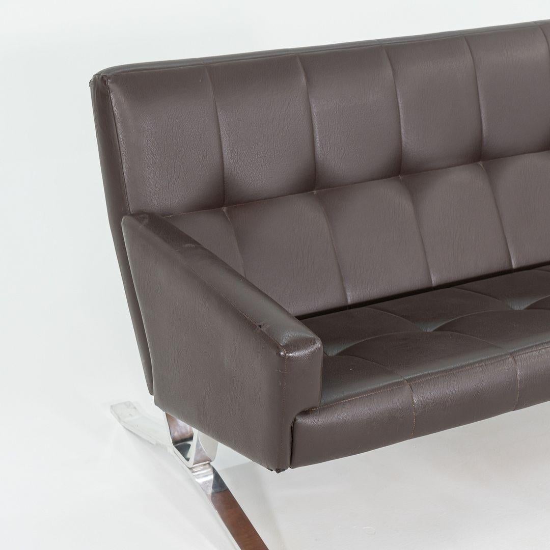 C. 1966 Independent Suspension Group Brown Settee Sofa by Dave Woods For Sale 2