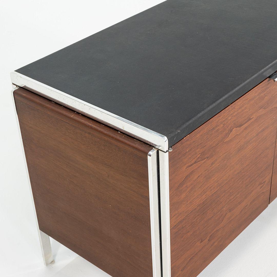 Milieu du XXe siècle C. 1968 Alexis Yermakov Electa Series 42 inch Cabinet in Walnut with Vinyl Top en vente