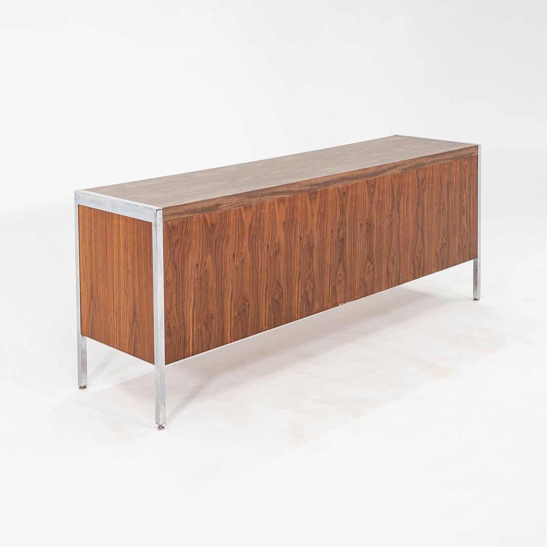 Steel C. 1968 Myrtle Desk of High Point 900 Series Four Position Credenza in Walnut For Sale