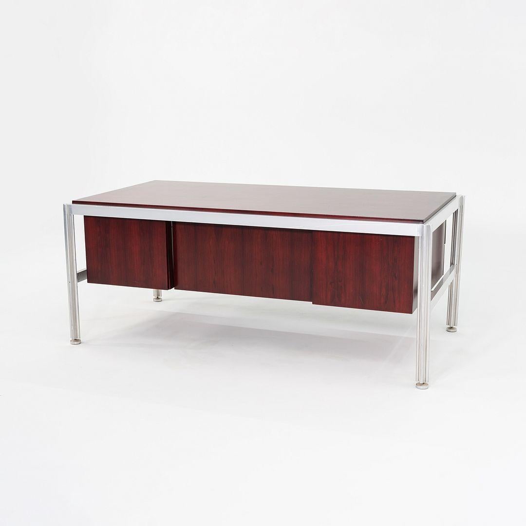 Executive-Schreibtisch von Georges Ciancimino für Mobilier International France, ca. 1970 (Aluminium) im Angebot
