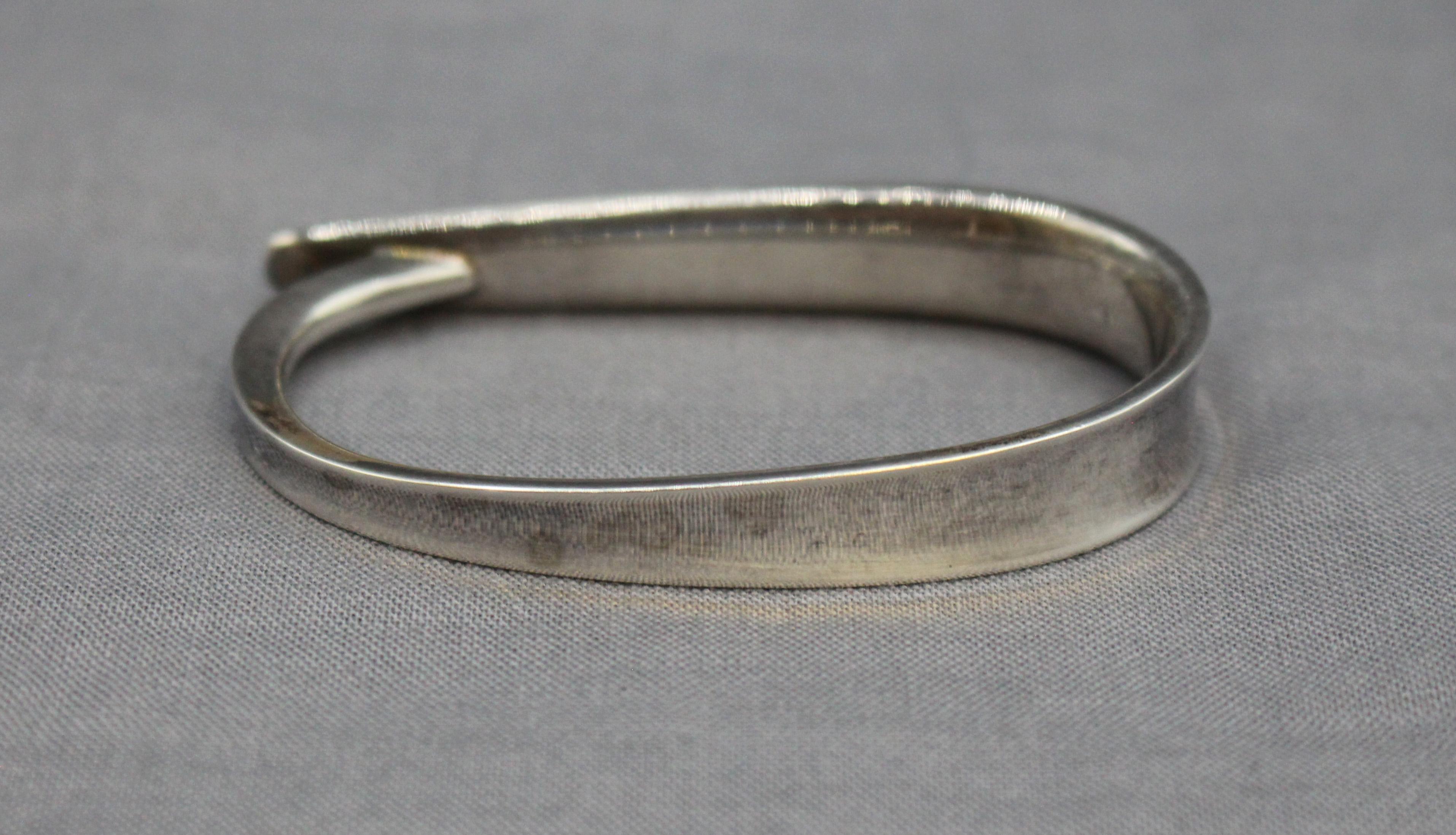 Scandinavo moderno C. 1970 Georg Jensen, portatovaglioli in argento sterling con scatola in vendita