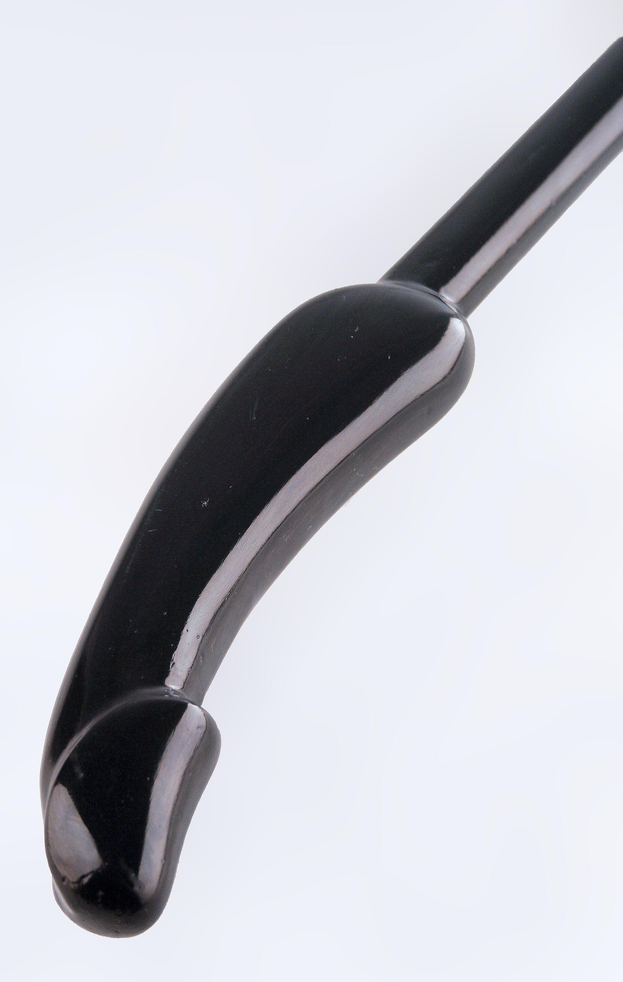 C. 1970 Italian Erotic/Phalic Wood and Black Lacquer Cane with Penis Handle In Good Condition For Sale In North Miami, FL