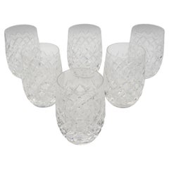 c. 1970 Set of 6 Powerscourt by Waterford Flat Tumbler Glasses