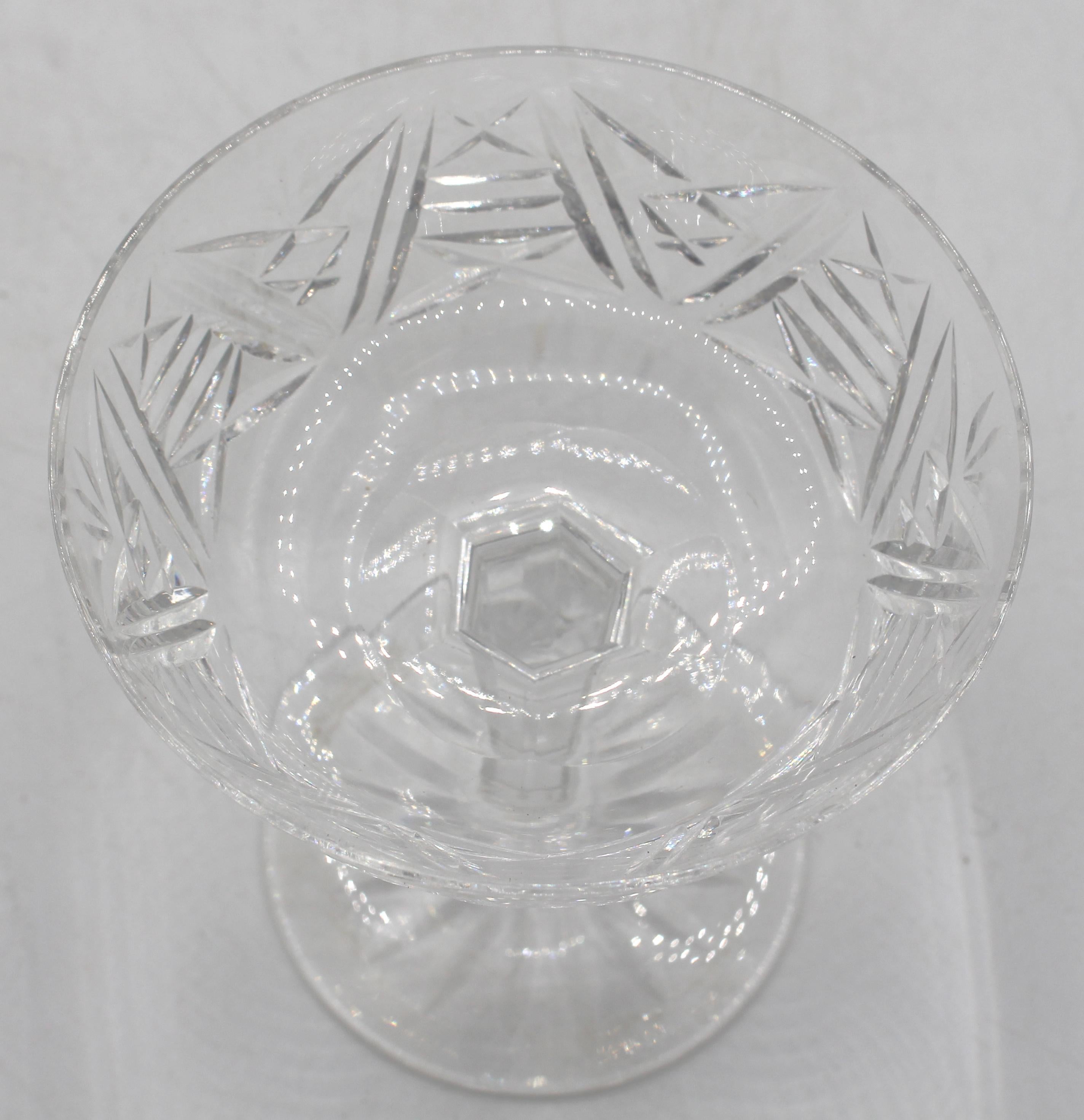 Gothic c. 1970 Set of 8 Lismore by Waterford Champagne Coups
