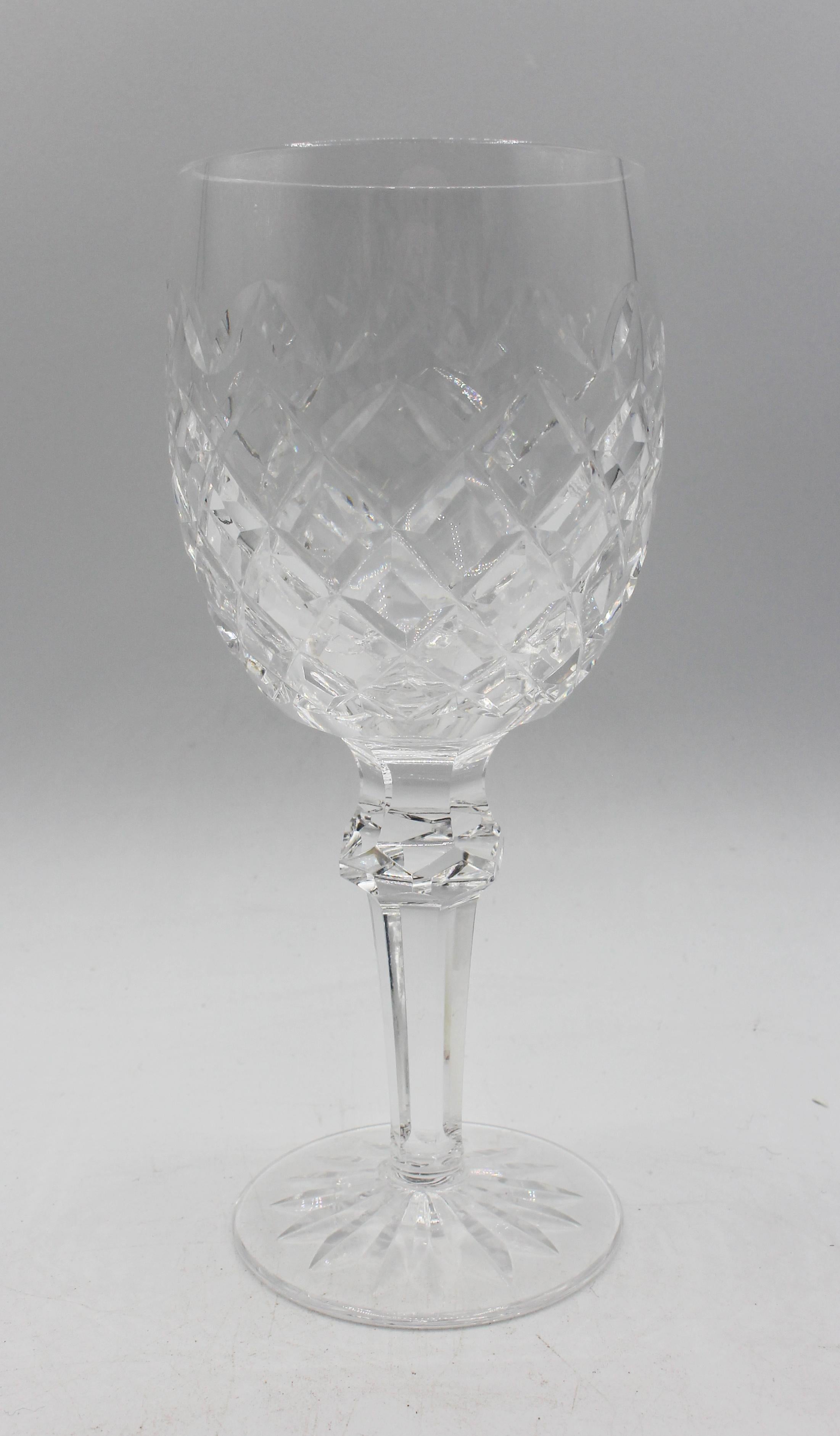 Gothic c. 1970 Set of 8 Powerscourt by Waterford Goblets