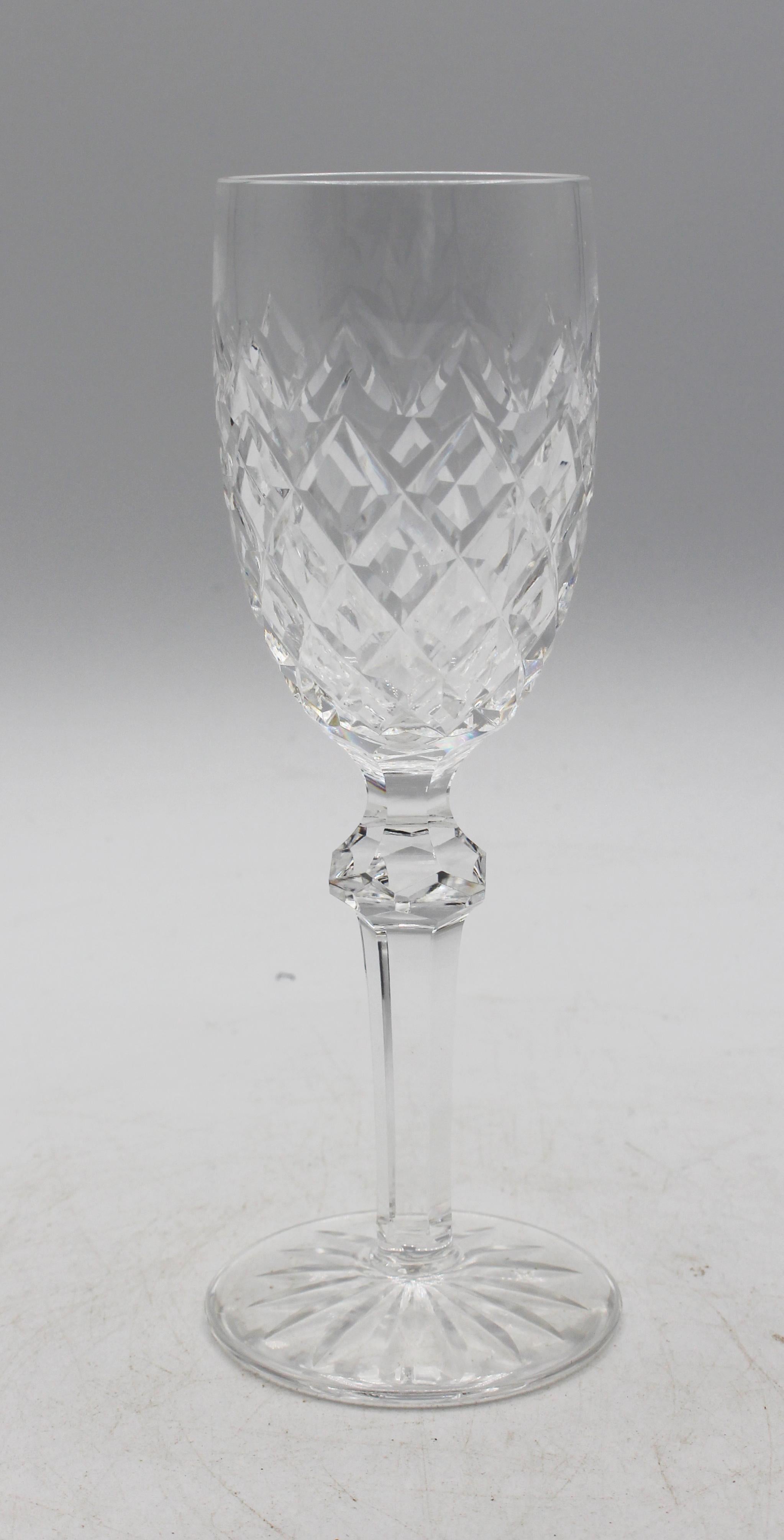 Gothic c. 1970 Set of 8 Powerscourt by Waterford Sherry Glasses