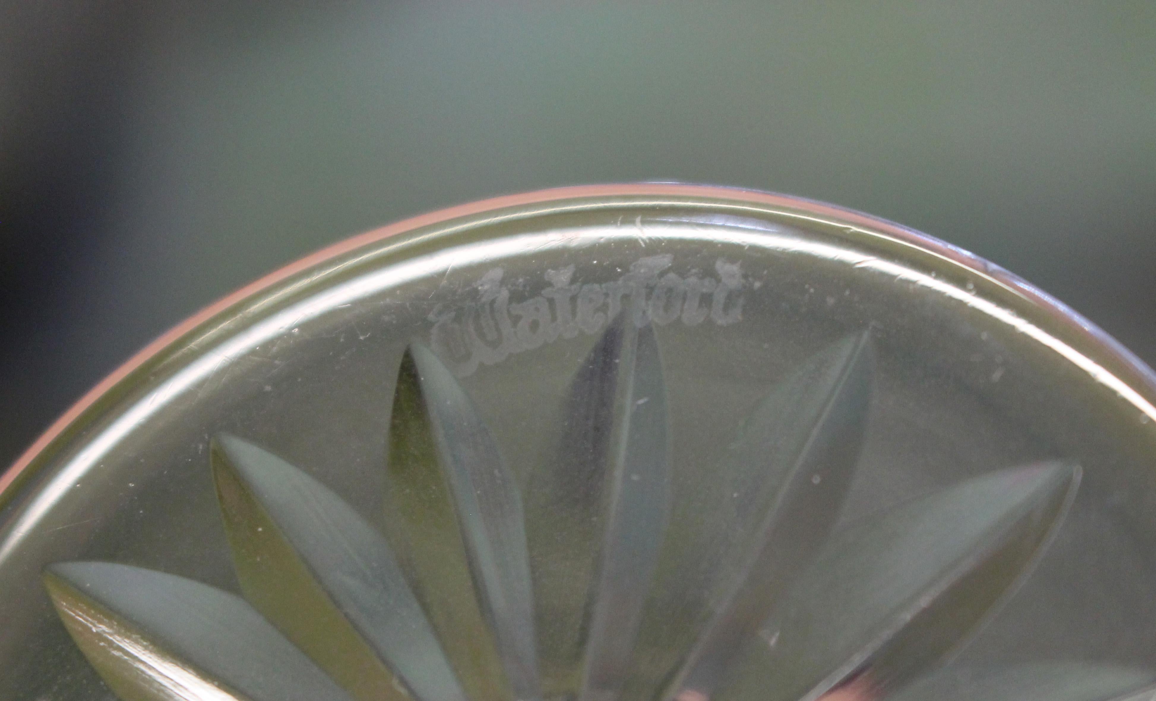 Irish c. 1970 Set of 8 Powerscourt by Waterford Sherry Glasses