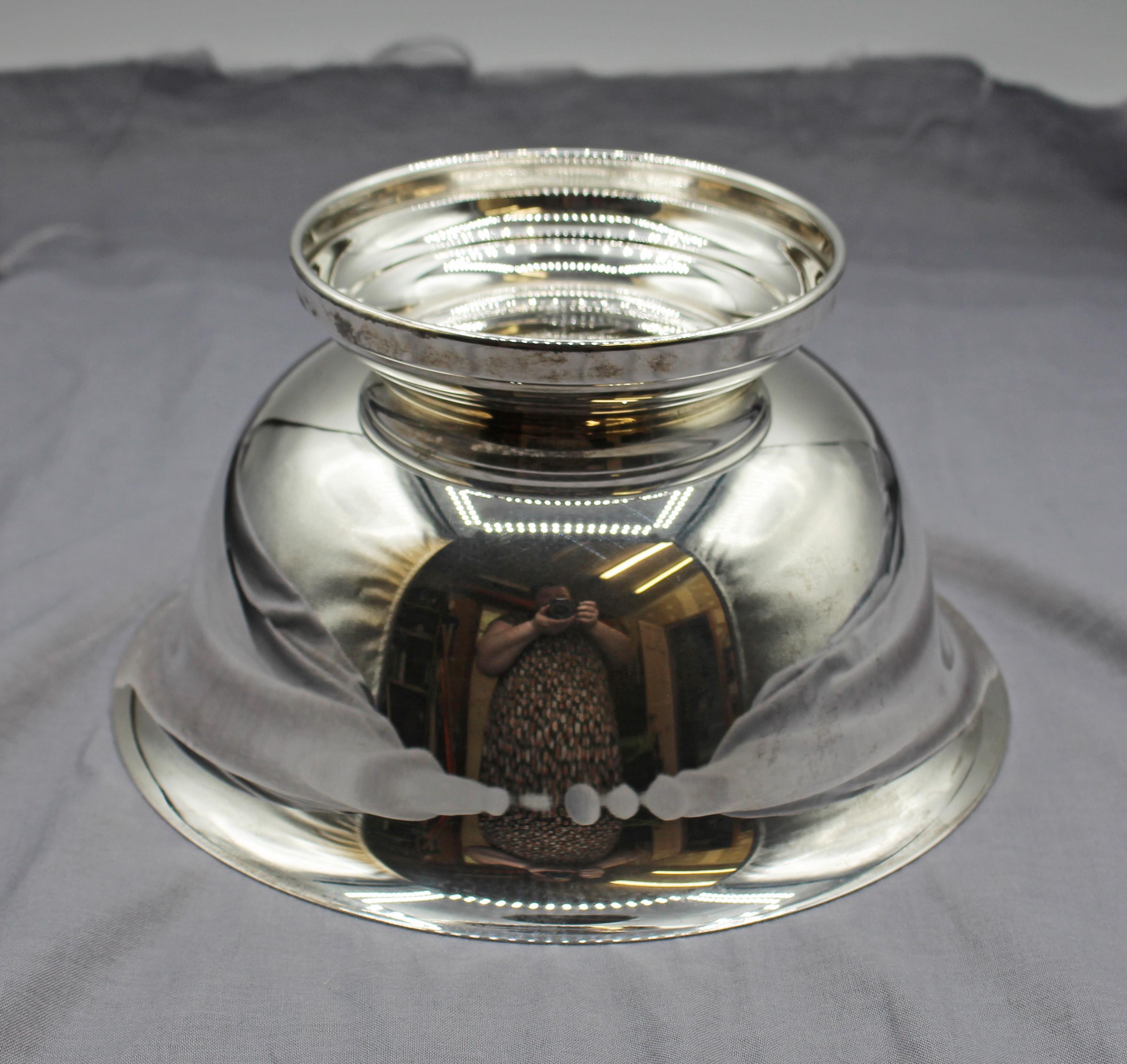 Late 20th Century C. 1970 Sterling Silver Paul Revere Reproduction Bowl by Poole