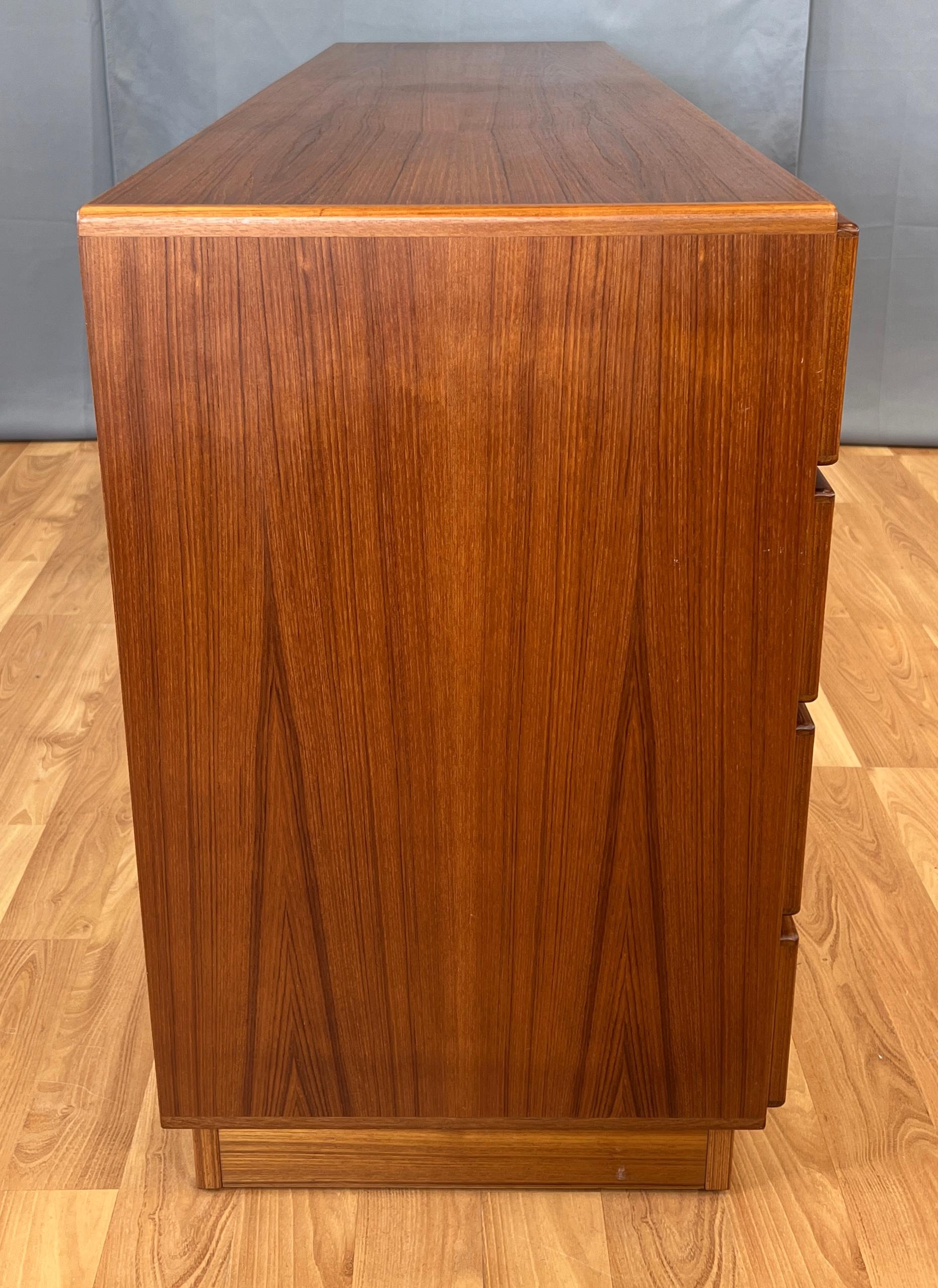 c. 1970s Eight Drawer Teak Danish Modern Dresser by Komfort 4