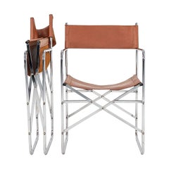 C. Paire de chaises Campaigner pliantes en acier des années 1970 par Chairworks Taiwan Ltd.