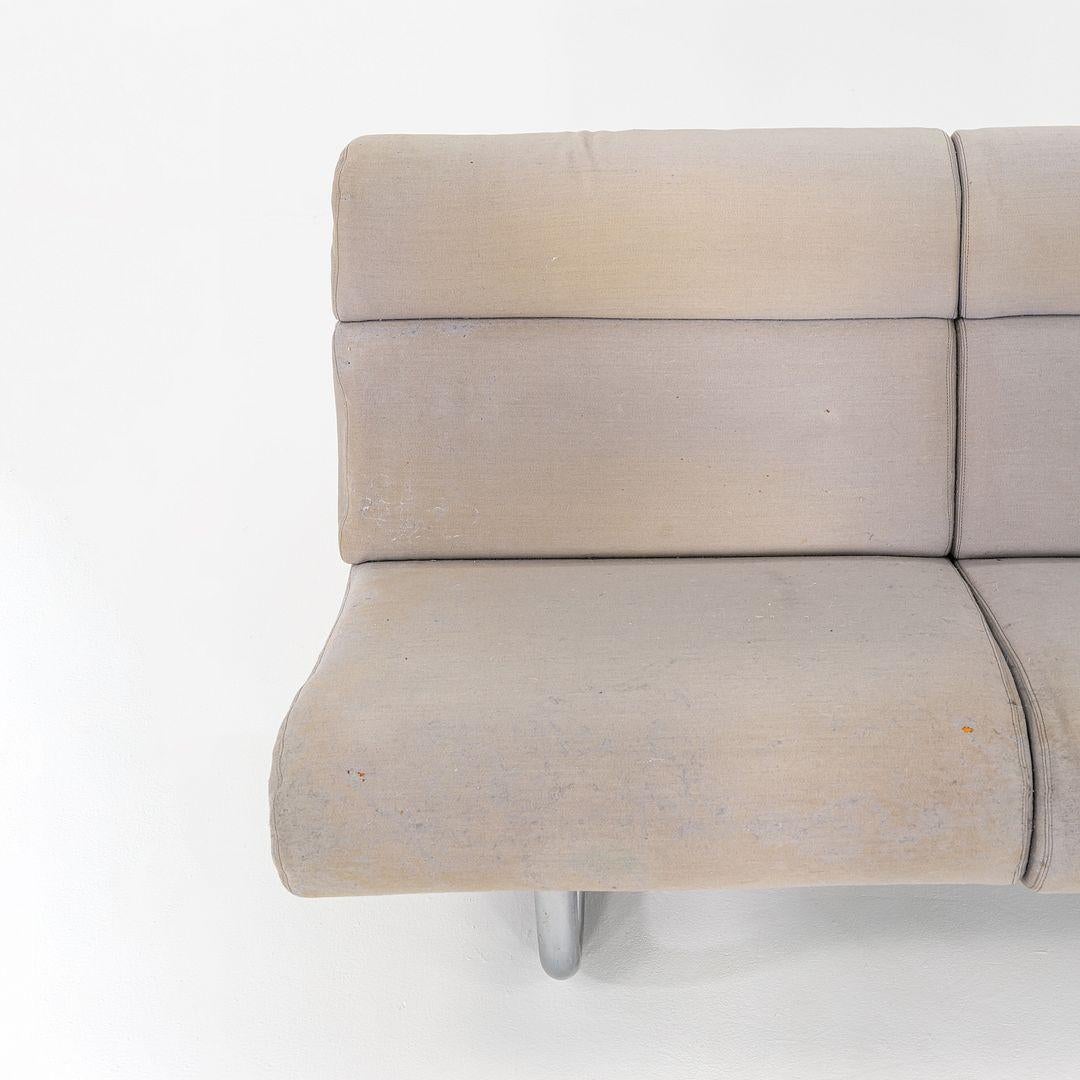 Late 20th Century C. 1970s Richard Schultz Design Prototype Loveseat Sofa with Polished Steel Base For Sale