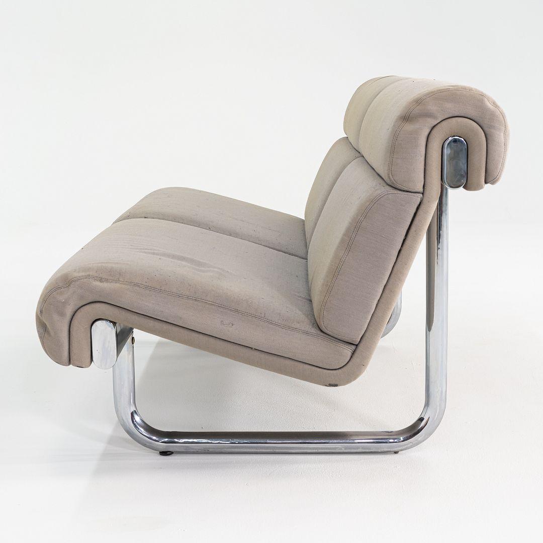 C. 1970s Richard Schultz Design Prototype Loveseat Sofa with Polished Steel Base For Sale 2