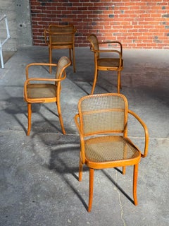 c. 1970s Stendig Bentwood Armchairs by Josef Hoffman Model 811 c. 1920s