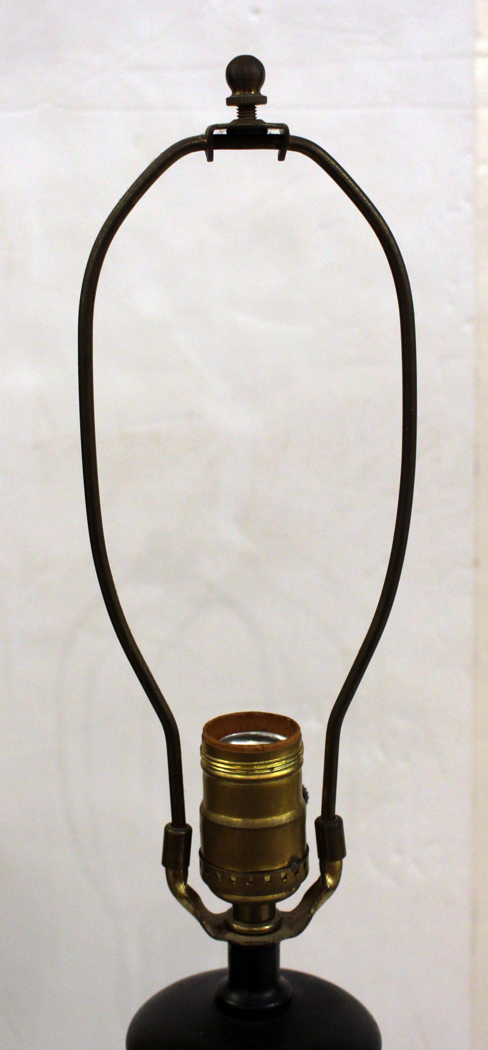 20th Century c. 1980 American Royal Haeger Sang de Boeuf Glazed Vase Lamp For Sale