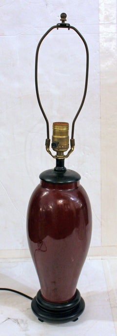 c. 1980 Amerikanische Royal Haeger Sang de Boeuf Vase glasiert Lampe