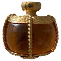 c 1980s-90sVintage Yves Saint Laurent 'Opium' Perfume Bottle Brooch Pendant