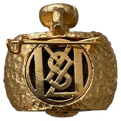 c 1980s-90sVintage Yves Saint Laurent 'Opium' Perfume Bottle Brooch Pendant