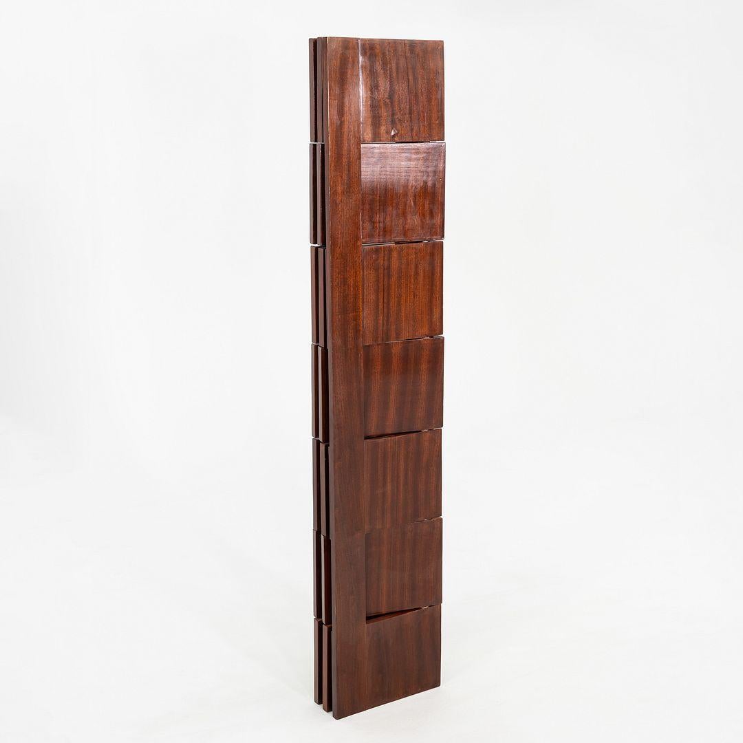 Bois C. 1980 Eileen Gray Brick Screen Laquage Paravent Room Divider in Mahogany (Séparation de pièces en acajou) en vente
