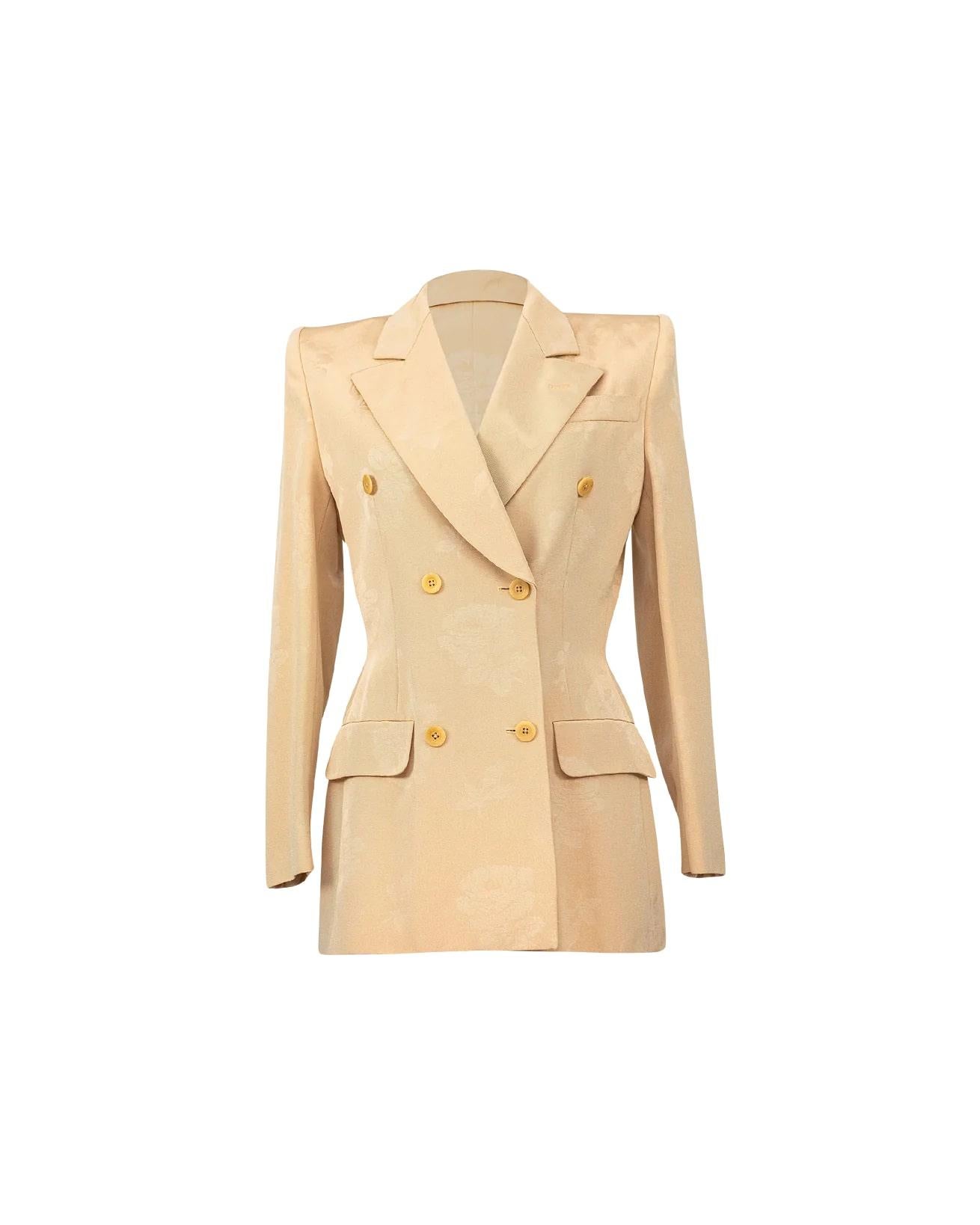 Women's c. 199 Givenchy Beige Floral Suit Set