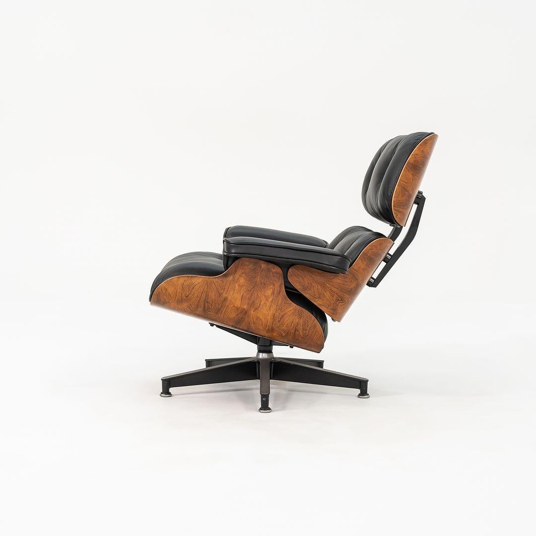 C. 1990 Herman Miller Eames Lounge Chair & Ottoman in Rosewood w/ Cushion For Sale 4