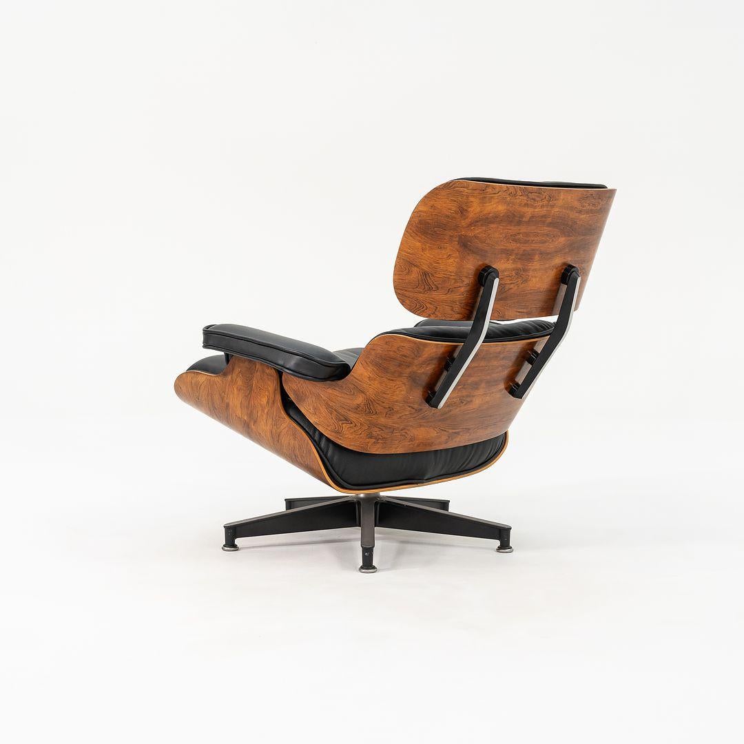C. 1990 Herman Miller Eames Lounge Chair & Ottoman in Rosewood w/ Cushion For Sale 1