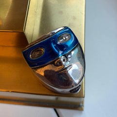 Verdura Sterling Silver and Enamel Masked Face Pill Box circa 1990